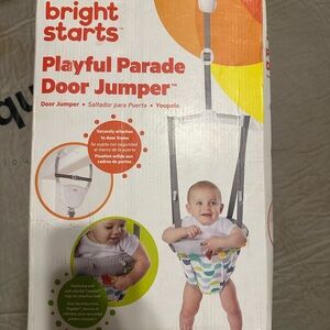 White and Blue Doorway Jumper Toy